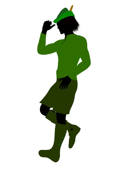 Peter Pan Silhouette Ilustración — Foto de Stock