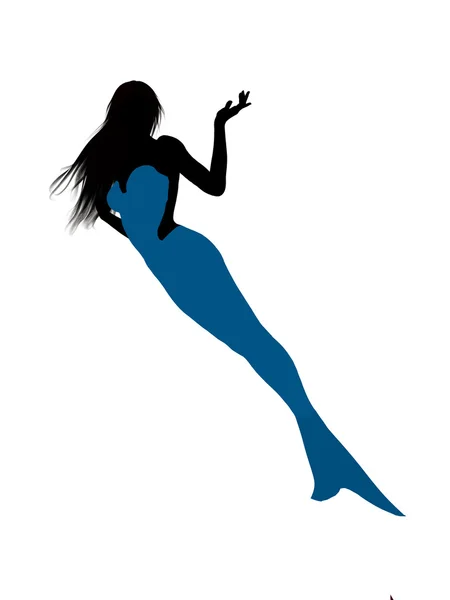 stock image Little Mermaid Silhouette Illustration