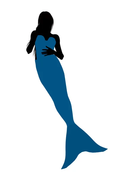 stock image Little Mermaid Silhouette Illustration