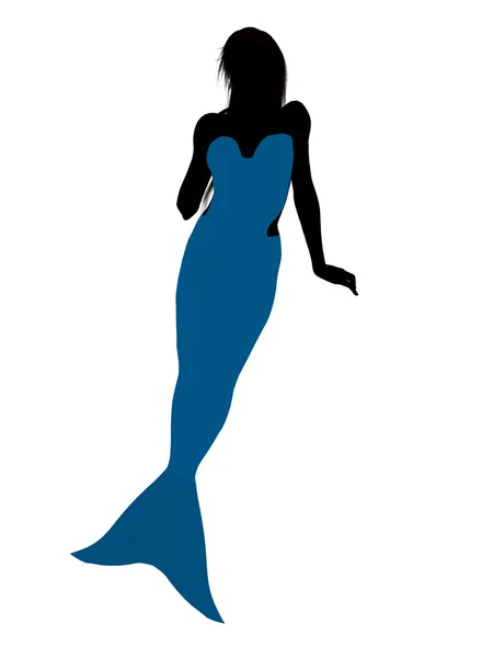 stock image Little Mermaid Silhouette Illustration