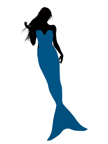 stock image Little Mermaid Silhouette Illustration