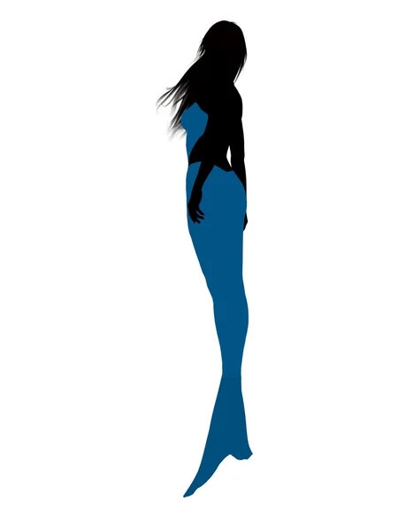 stock image Little Mermaid Silhouette Illustration