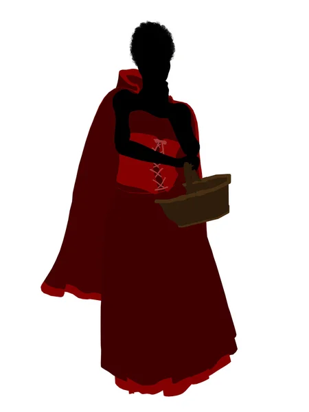 Little Red Riding Hood Silhouette Ilustração — Fotografia de Stock