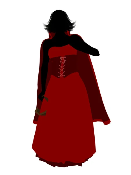 Little Red Riding Hood Silhouette Illustration — Stock Photo, Image