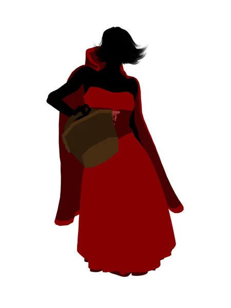 Little red riding hood silhouette illusztráció — Stock Fotó