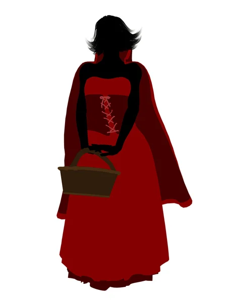 Little red riding hood silhuett illustration — Stockfoto
