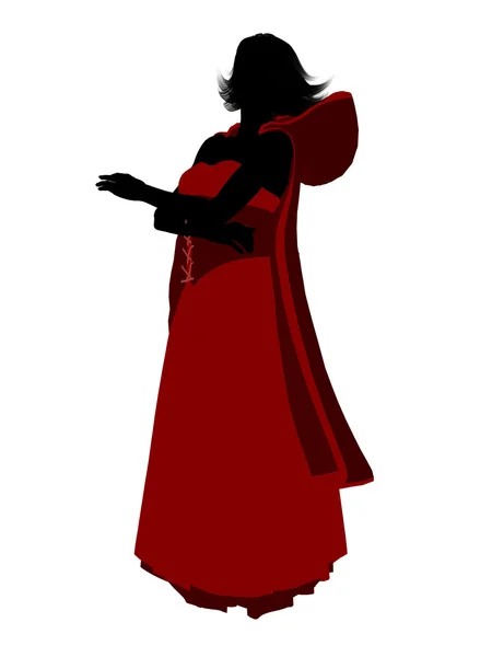 Иллюстрация силуэта Красной Шапочки — стоковое фото