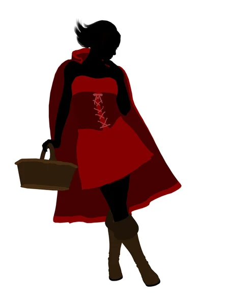 Cappuccetto Rosso Silhouette Illustrazione — Foto Stock
