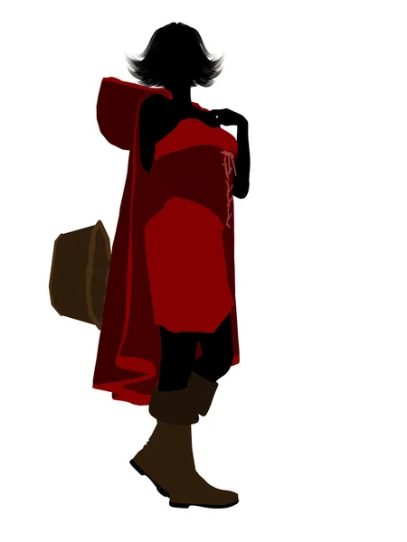 Cappuccetto Rosso Silhouette Illustrazione — Foto Stock