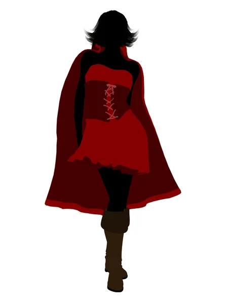 Иллюстрация силуэта Красной Шапочки — стоковое фото