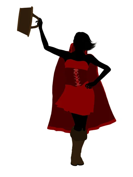 Cappuccetto Rosso Silhouette Illustrazione — Foto Stock