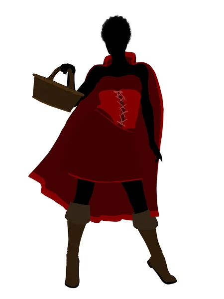 Little red riding hood silhuett illustration — Stockfoto