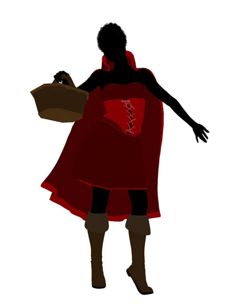 Little Red Riding Hood Silhouette Ilustração — Fotografia de Stock