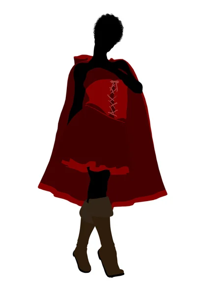 Little red riding hood silhouette illusztráció — Stock Fotó