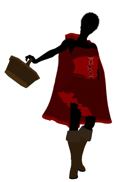 stock image Little Red Riding Hood Silhouette Illustration