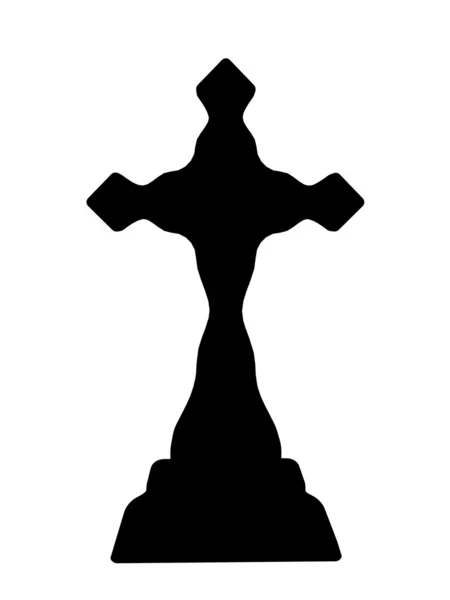 Cross Tombstone Silhouette — Stock Photo, Image