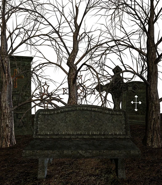不気味な墓地 — ストック写真