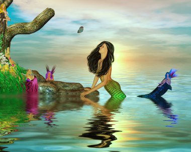 Fairys And Mermaid clipart