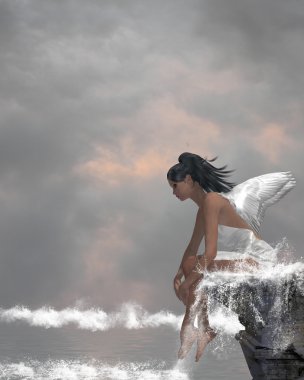 Angel On Water clipart