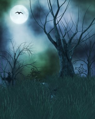 Spooky Haunted Background clipart