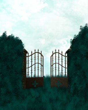 Outdoor Gate Background clipart