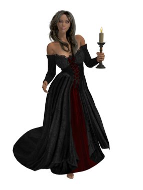 Woman In A Gown clipart