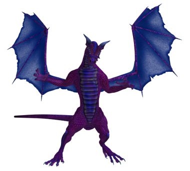 Purple Blue Dragon clipart