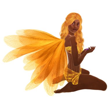 Yellow Fairy clipart