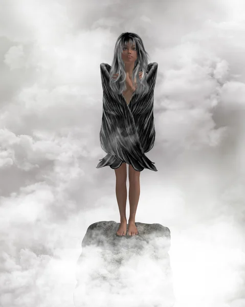 Angel in de wolken — Stockfoto