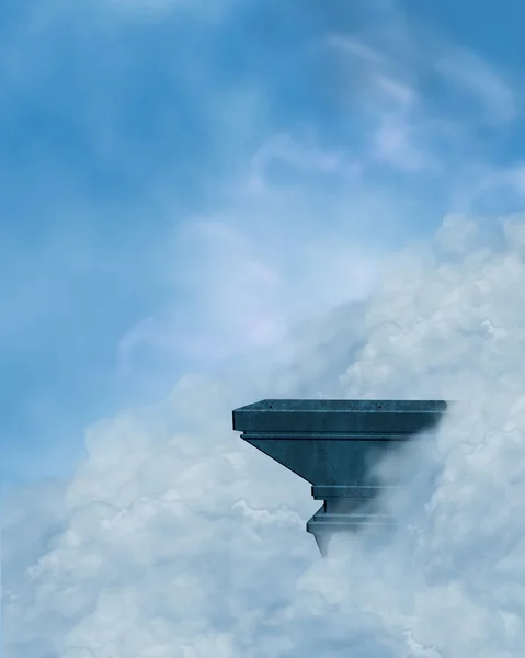 雲の背景の棚 — ストック写真