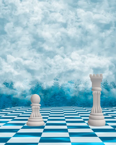 stock image Chess In The Clouds Background