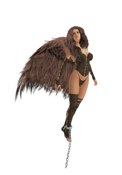 Brunetka anioł — Zdjęcie stockowe
