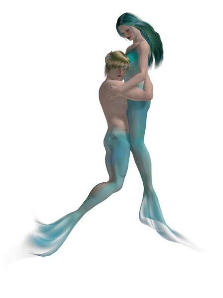 Mermaid Couple — Stock Photo, Image