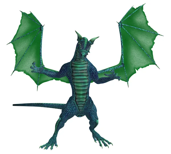 Blauw groen dragon — Stockfoto