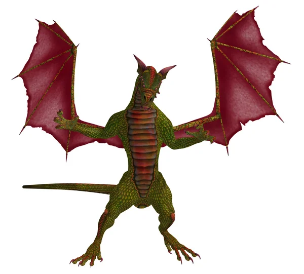 Yeşil pembe dragon — Stok fotoğraf