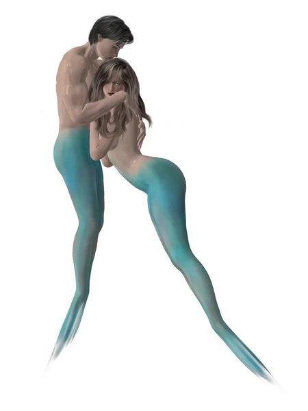 Mermaid Couple — Stock Photo, Image