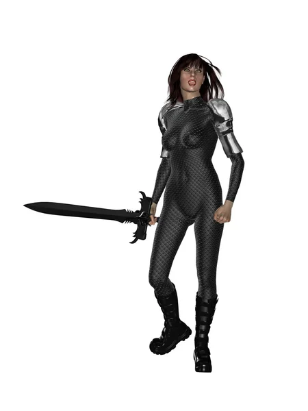 Woman Holding A Sword — Stock Photo, Image