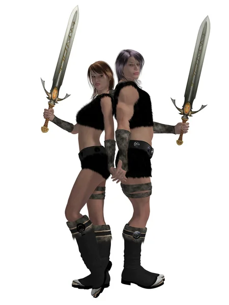 stock image Warrior Barbarian Couple