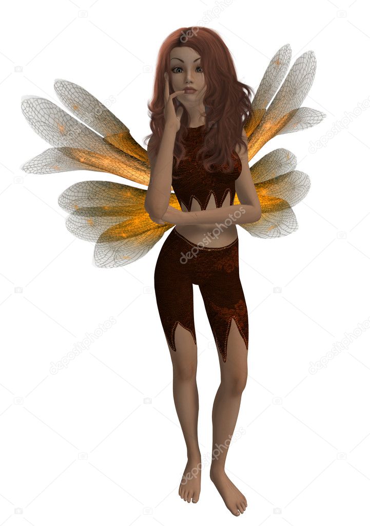 Brown Gold Fairy