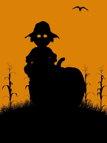 Silhouette der Halloween-Illustration — Stockfoto