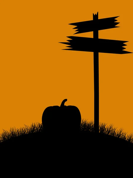 Halloween ilustrace silhouette — Stock fotografie