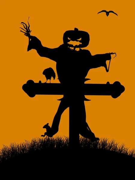 Sylwetka ilustracji Halloween — Zdjęcie stockowe