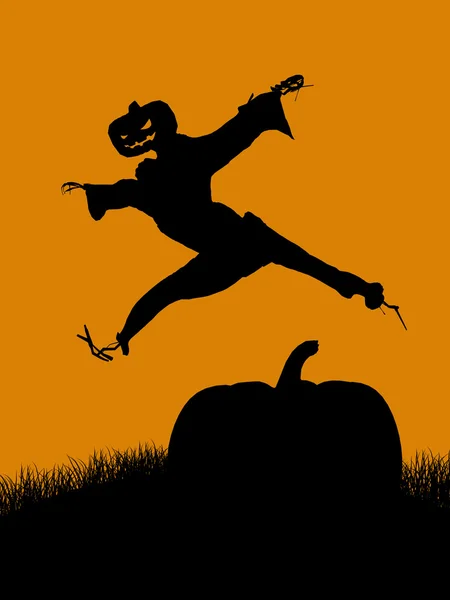 Silhueta de ilustração de Halloween — Fotografia de Stock