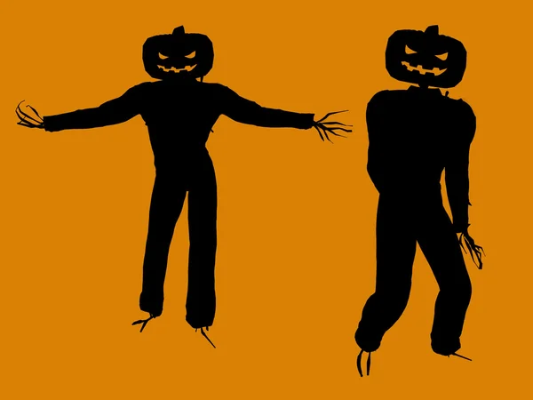 Silueta de ilustración de Halloween — Foto de Stock