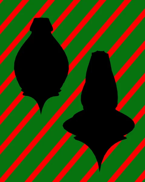 Christmas Shopping Silhouette Illustration — Stock Photo, Image