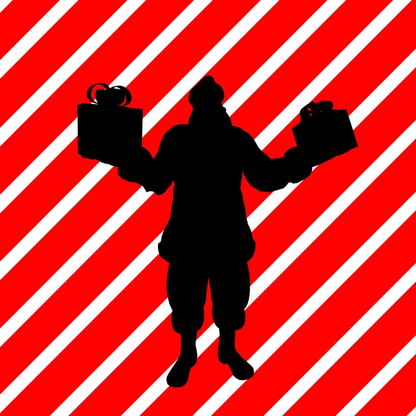 Силуэт рождественского шопинга — стоковое фото