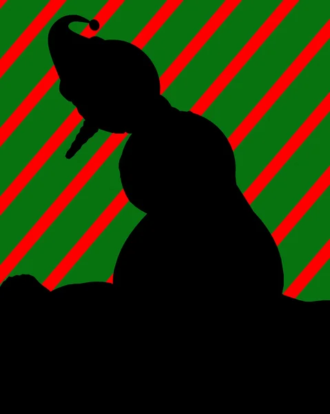 Kerstmis winkelen silhouet illustratie — Stockfoto