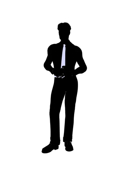 Maschio affari silhouette — Foto Stock