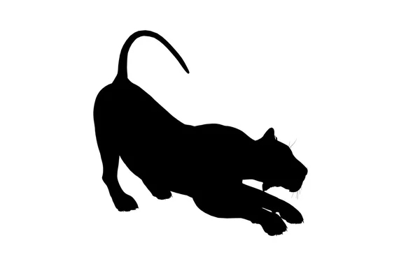 Lion illustration siluett — Stockfoto