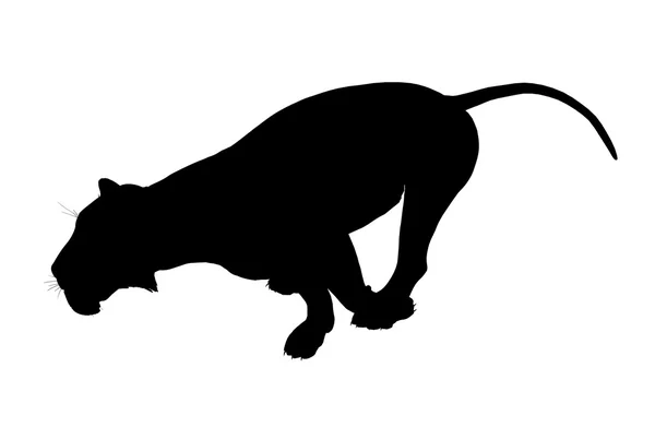 Λιοντάρι εικονογράφηση σιλουέτα — Φωτογραφία Αρχείου